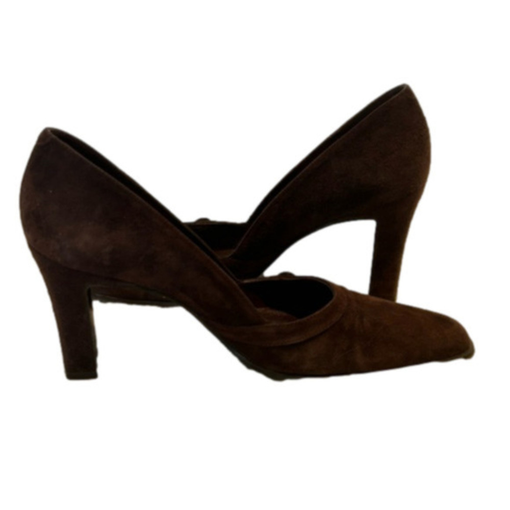 Browns dark brown soft suede high heels 8 1/2